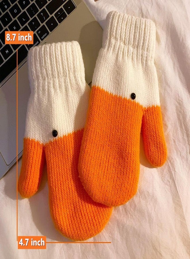 Gootd Winter Goose Gloves, Funny Novelty Animal Gloves with Thermal Soft Lining, Cute Goose Mittens Gift for Girl Friend Women (1, goose, Regular size) - Image 4